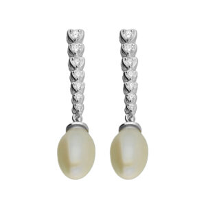 92.5 Silver Interesting Pink Pearl Studs