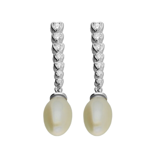 92.5 Silver Interesting Pink Pearl Studs