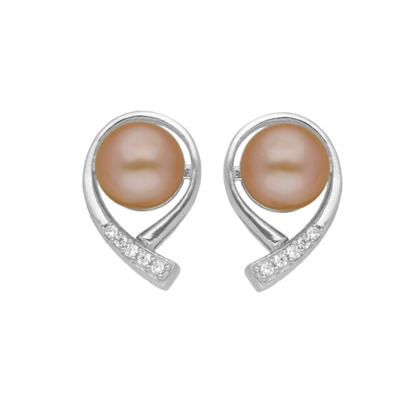 92.5 Silver Choice Pink Pearl Studs