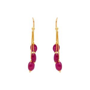 22KT Drops Style Contemporary Gold Earrings