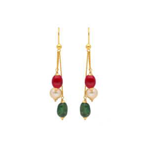 22KT Drops Style Contemporary Gold Earrings