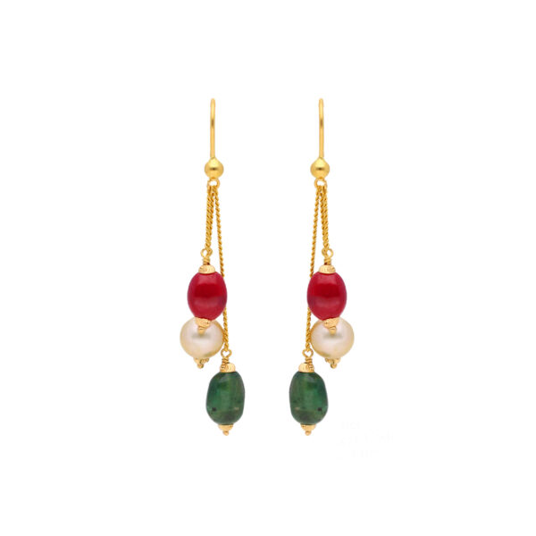 22KT Drops Style Contemporary Gold Earrings