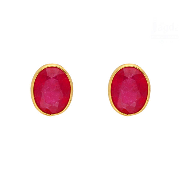22KT Stud Style Contemporary Gold Earrings