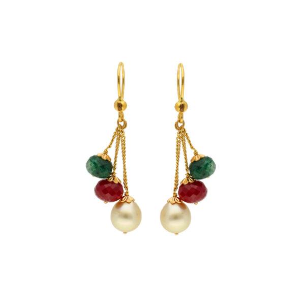 22KT Hangings Style Contemporary Gold Earrings