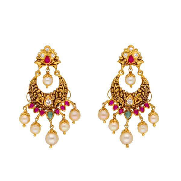 22KT Chandbalis Style Traditional Gold Earrings
