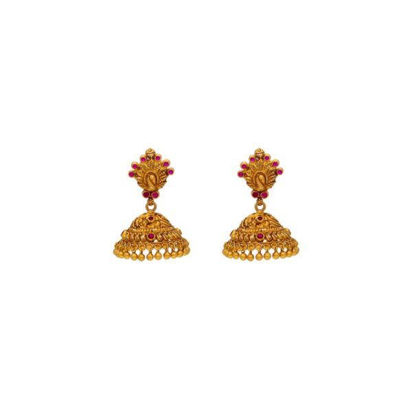 22KT Jhumkas Style Contemporary Gold Earrings