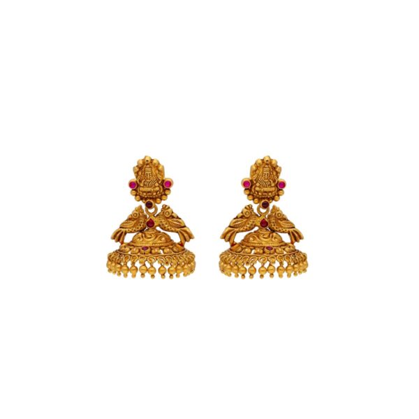22KT Gold Temple Jewellery Gold Jhumkas