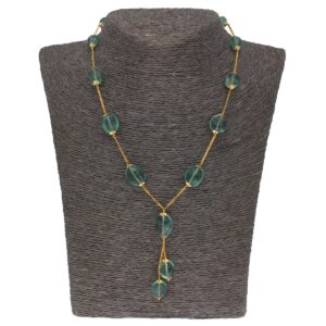 22KT Beryl Emerald Design Gold Chain