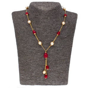 22KT Ruby Southsea Pearls Chain