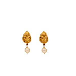 22KT Nakshi Design Gold Earrings