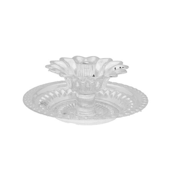 Floral Silver Pooja Diya By Sri Jagdamba Pearls