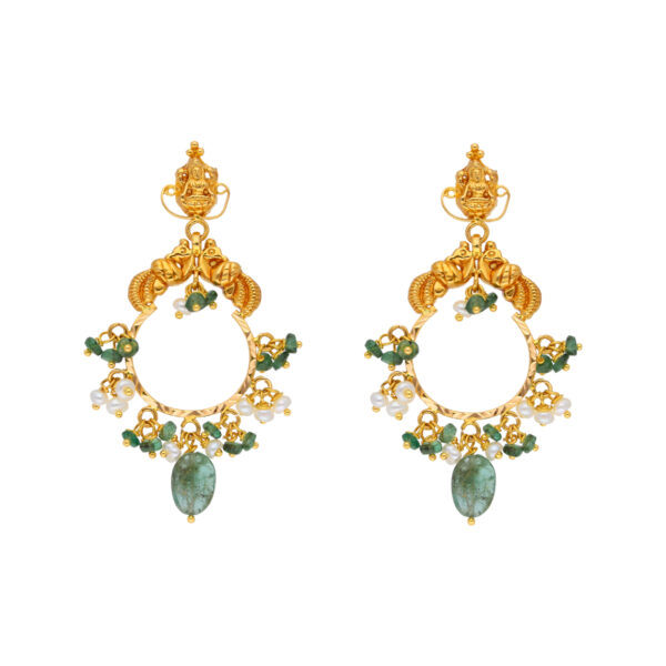 22KT Chandbalis Style Traditional Gold Earrings
