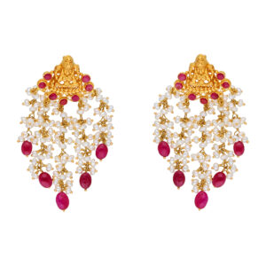 22KT Jhumkas Style Religious Gold Earrings