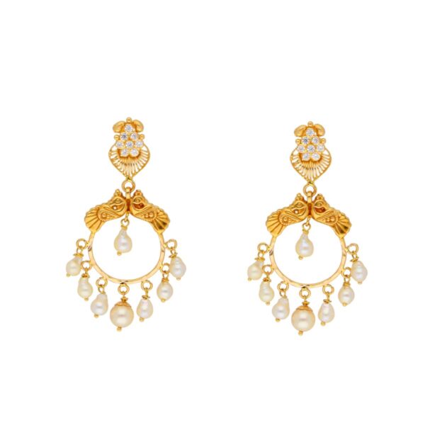 22KT Chandbalis Style Traditional Gold Earrings