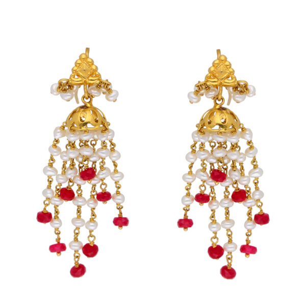 22KT Stud Style Handcrafted Gold Earrings