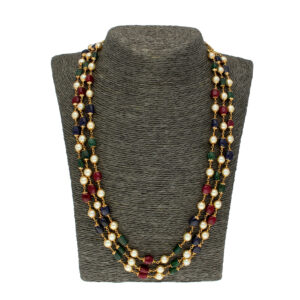 22KT (916) Multi Stone Gold Necklace