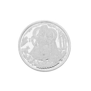 Radha Krishna Silver Coin