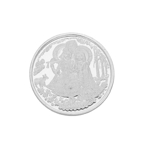 Radha Krishna Silver Coin