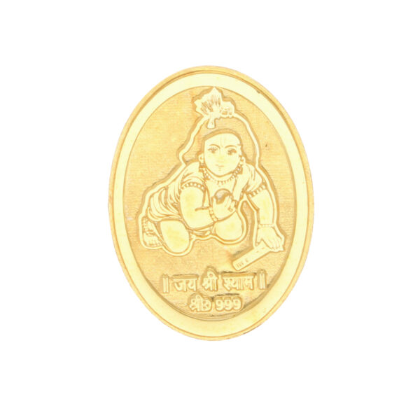 5 Grams 24Kt Lord Krishna Pure Gold Coin