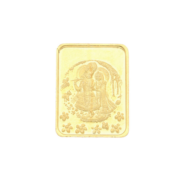 5 Grams 24Kt Radha Krishna Pure Gold Coin