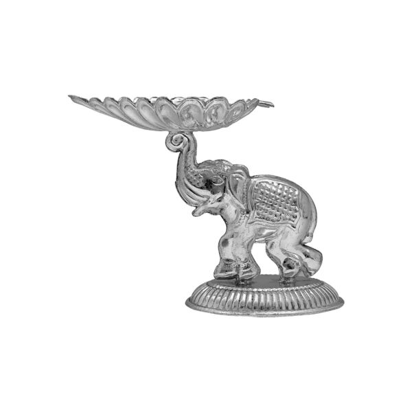 Elephant Silver Diya