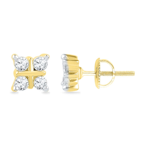 18 Kt Gold Victoria Diamond Earrings
