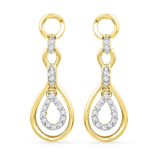 18 Kt Gold Enchanting Diamond Earrings