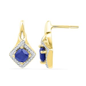 Blue Sapphire Diamond Earrings