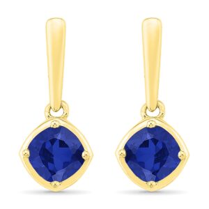 Blues Apphire Drop Earrings