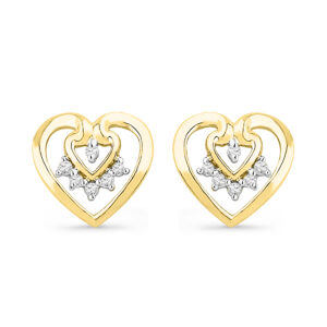 18 KT Gold Love Forever Diamond Earrings