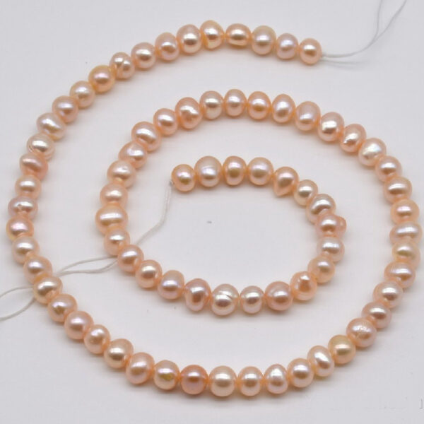 Freshwater Round Pearl String-Pink