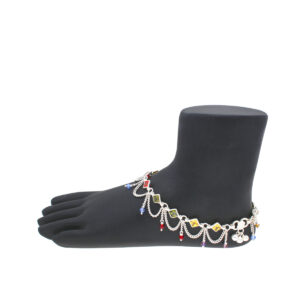 Latest stones Silver Payal