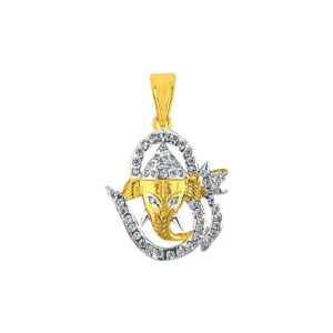 Om Lambodara Diamond Pendant