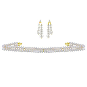 2 String Pearl Choker Set