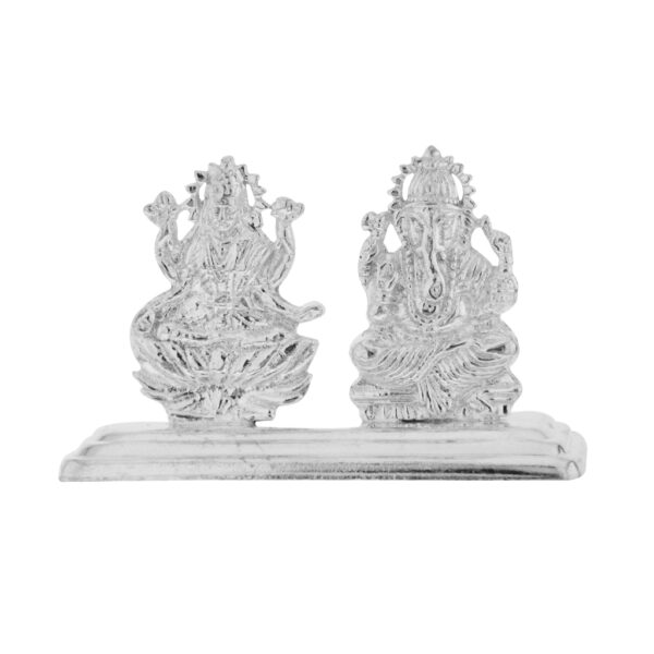 Laxmi Ganesh Silver Idol