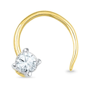 18 Kt Gold Diamond Nose Pin