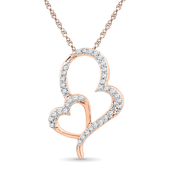 18 kt Rose Gold For My Love Diamond Pendant