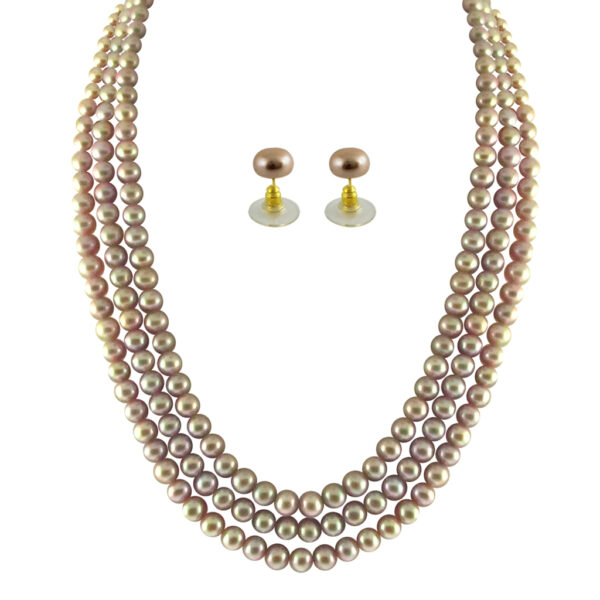 3 String Peach Pearl Set