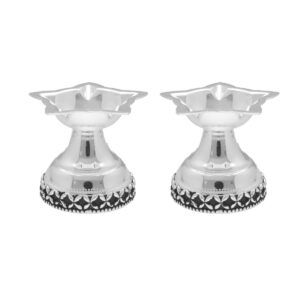 45 Grams Traditional Silver Pair Diyas