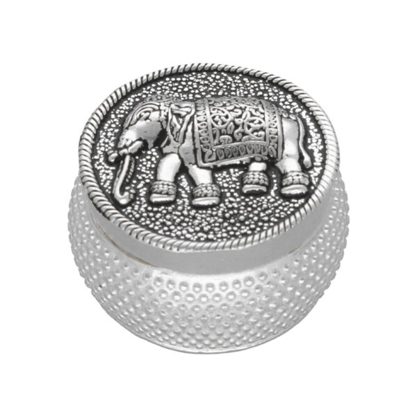 25 Grams Silver Antique Elephant kumkum bharani