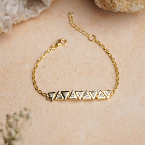 925 Sterling Silver High Society Zircon Gold Bracelet