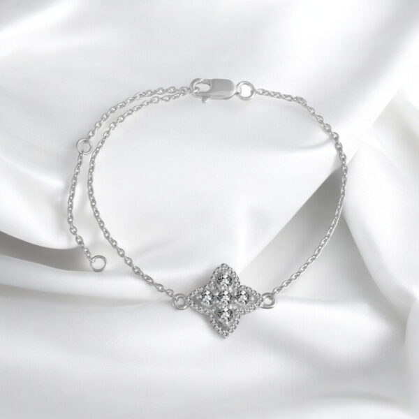 925 Sterling Silver Pretty Women Zircon Bracelet
