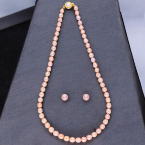 Oval Peach Pearl Set